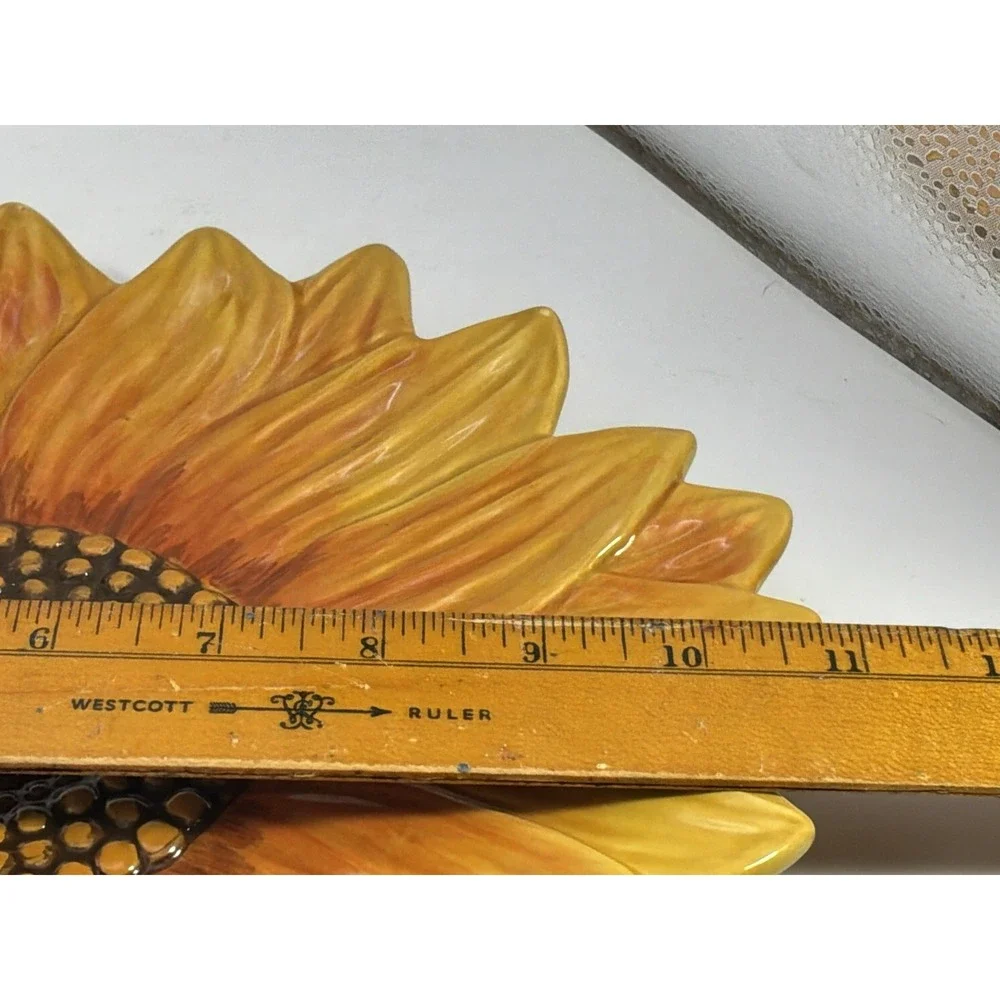 Sunset Sunflower Hand Painted 11" Made In China - Picture 6 of 6